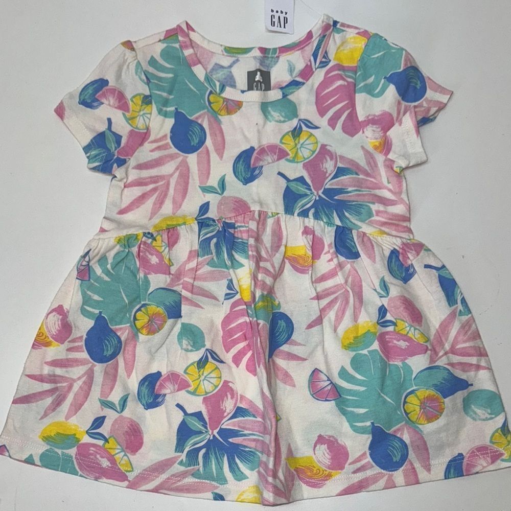 🔥GAP Kids Tropical Print Dress - Multicolor